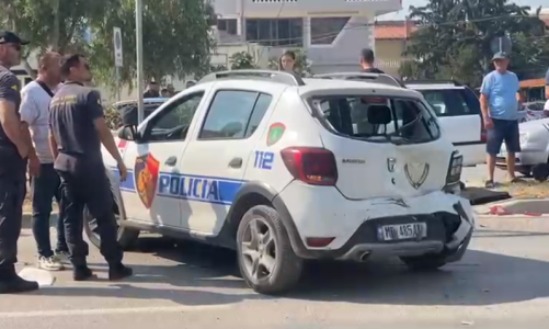 Grave accident à Vlora, le "Range Rover" percute par derrière la voiture de police, le policier et un employé de...