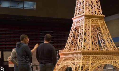 Initially rejected, the Eiffel Tower built with matches makes it into the Guinness Book of Records