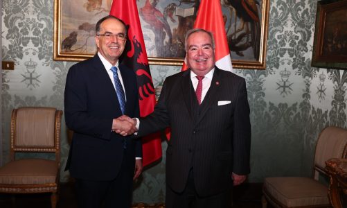 30 vjetori i marredhenieve diplomatike me shqiperine presidenti begaj pret mjeshtrin e madh te urdhrit sovran te maltes